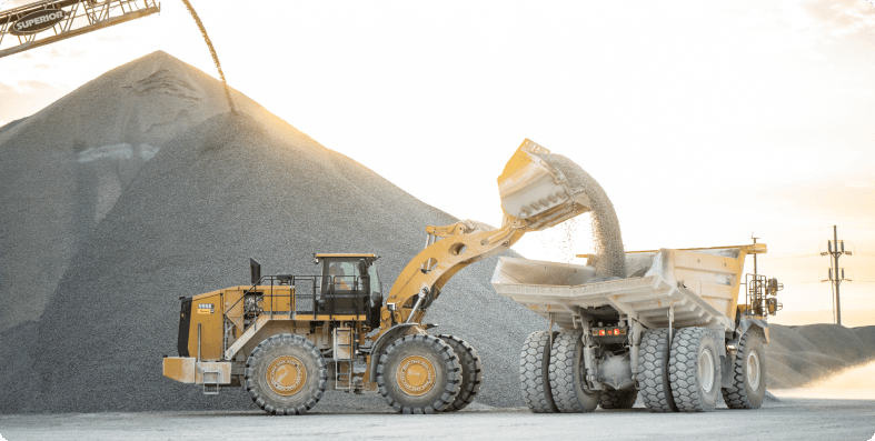 Loader and haul truck